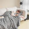 Durable Solid Color Flannel Blanket Thickened Comfortable Plush Blanket Soft Warm Office Nap Blanket Home