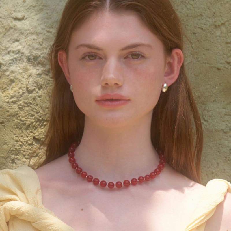 LOVE ME MONSTER [Silver] Bold Egg Earrings (L242MER050)