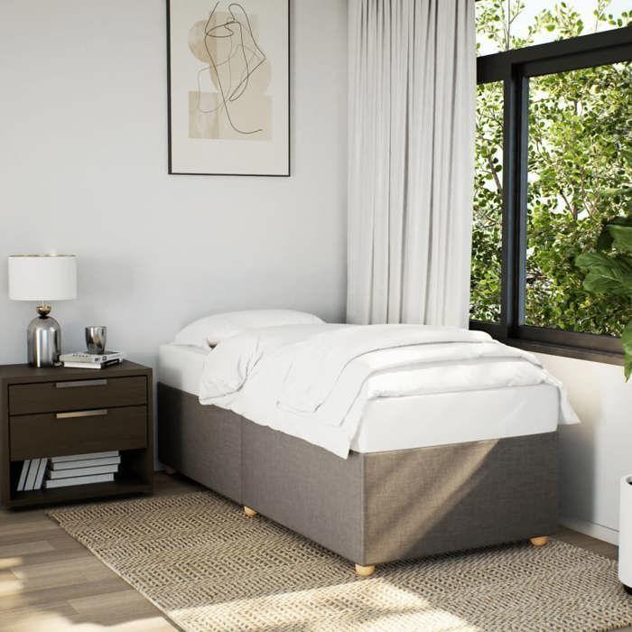VidaXL Cadre de lit sans matelas taupe 90x200 cm tissu 3284705