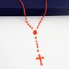 Luminous Catholic Christ Jesus Cross Plastic Rosary Crucifix Necklace Religious Church Decoration Wall Crosses Souvenirs Gifts