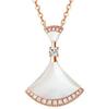Baojia V Gold Electroplated Mother-of-Pearl Pendant Necklace