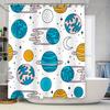 Extraterrestrial Shower Curtain Cosmic Planet Design Modern Bathroom Decor