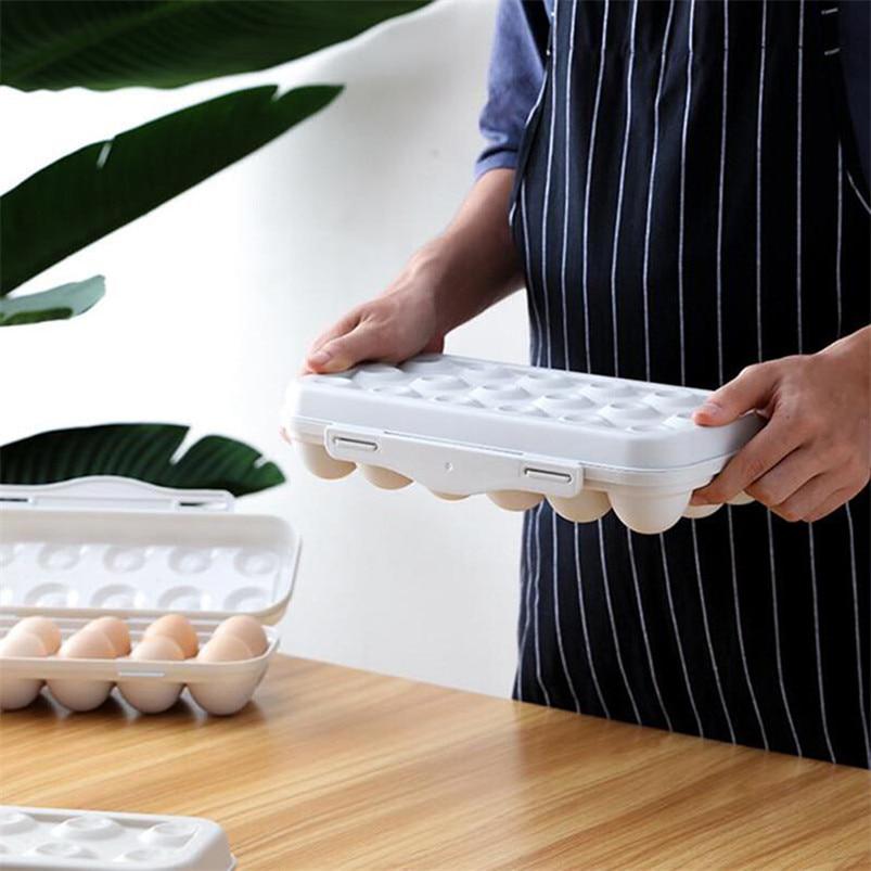 Portable Egg Storage Box Container 1PC 12 Grids PP Kitchen With Lid Compartments