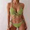 Damen Split Bikini Badeanzug Sport Badeanzug