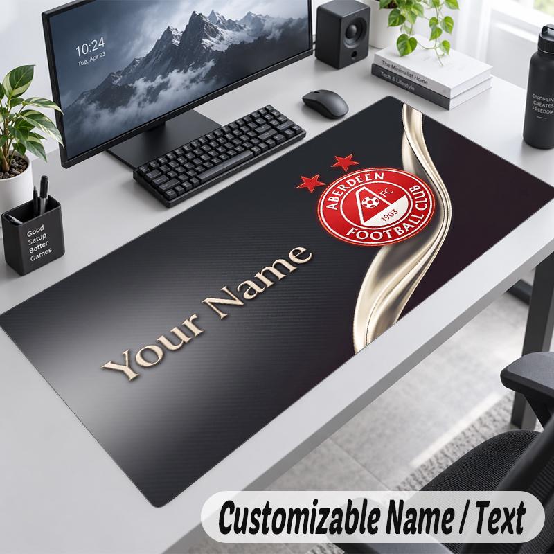 Custom Name Text Mouse Pad Aberdeen FC Personalized Desk Pad For Work And Gaming