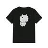 Korean Meme Tshirt Minimally Designed Cat Printed Womens Top Cute Round Neck Unisex Daily Shirts for Women