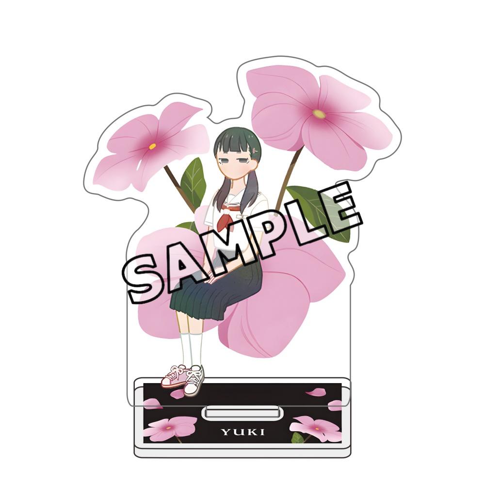 

10cm The Summer Hikaru Died Acrylic Standee Keychain - Anime Character Figure with Flower Background Desk Decor Collection Gift 10 cm