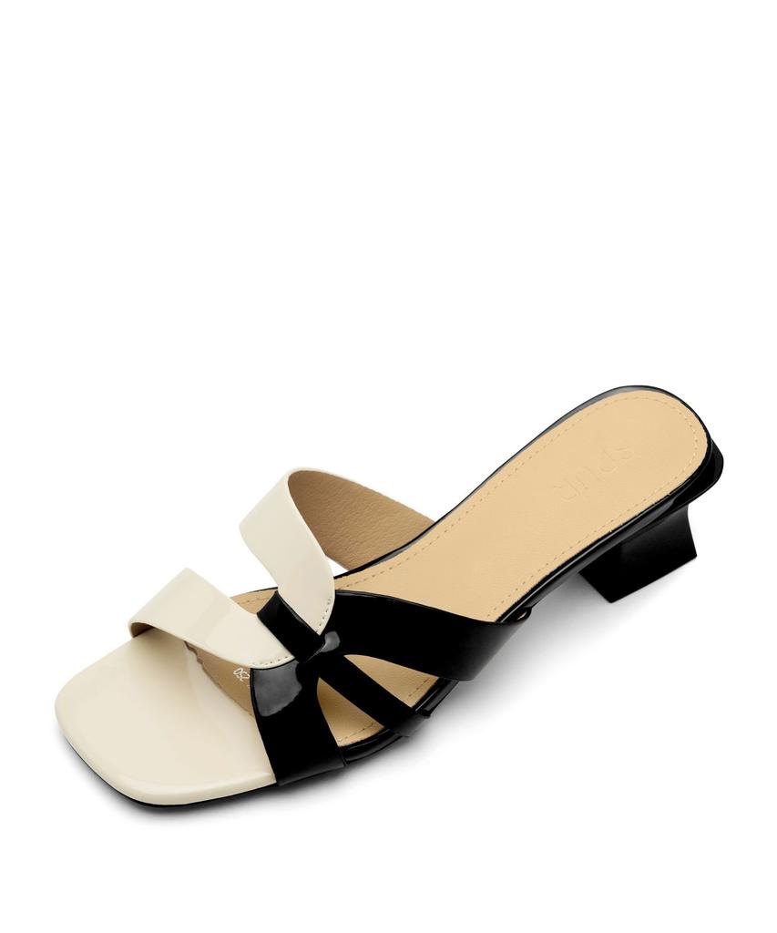 Spur Color Blocking Mule Sandal 5.7Cm -Us9057 (2Color)