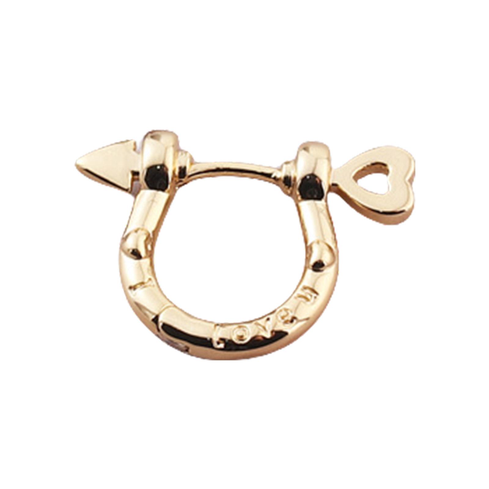 

Универсальные серьги-кольца в форме буквы U, прочные латунные материалы, портативное украшение для любителей модных аксессуаров, повседневная носка золотой