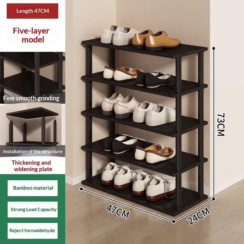 2-9Layer Small Household Shoe Storage Bamboo Simple Shoe Rack Shoe Rack Household Doorstep Storage Rack Tool Corner Organizer