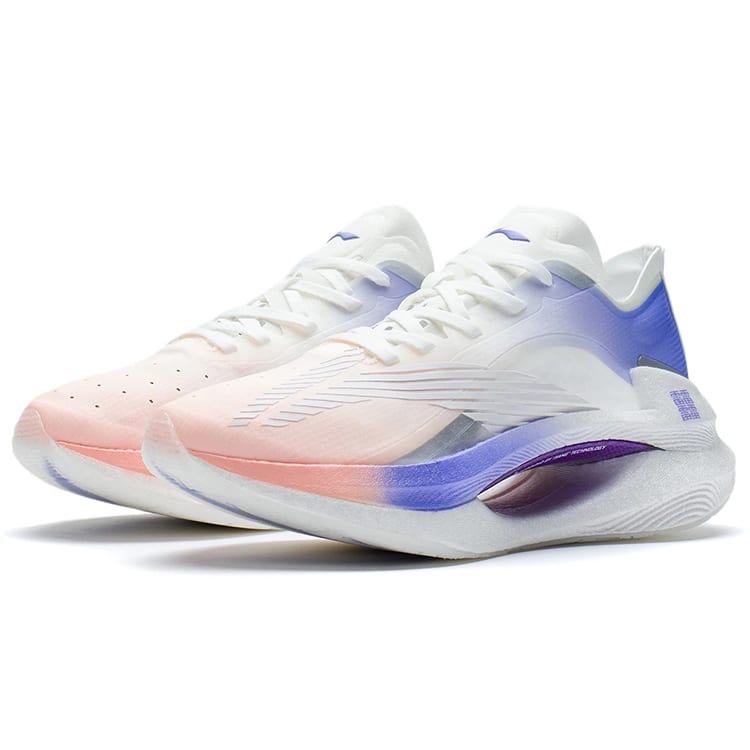 Li Ning Shadow 1.0 Running Shoes Women's Low Top Neon Soft Orange/Neon Hydrangea Blue Purple ARRS002-2