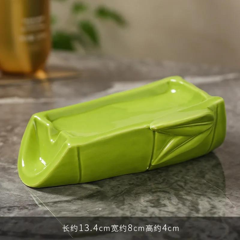 Ceramic Bamboo Soap Box Cute Panda Drain Soap Box Bathroom Decoration Kitchen Drain Rack Bathroom Accessories Cartoon Soap Box