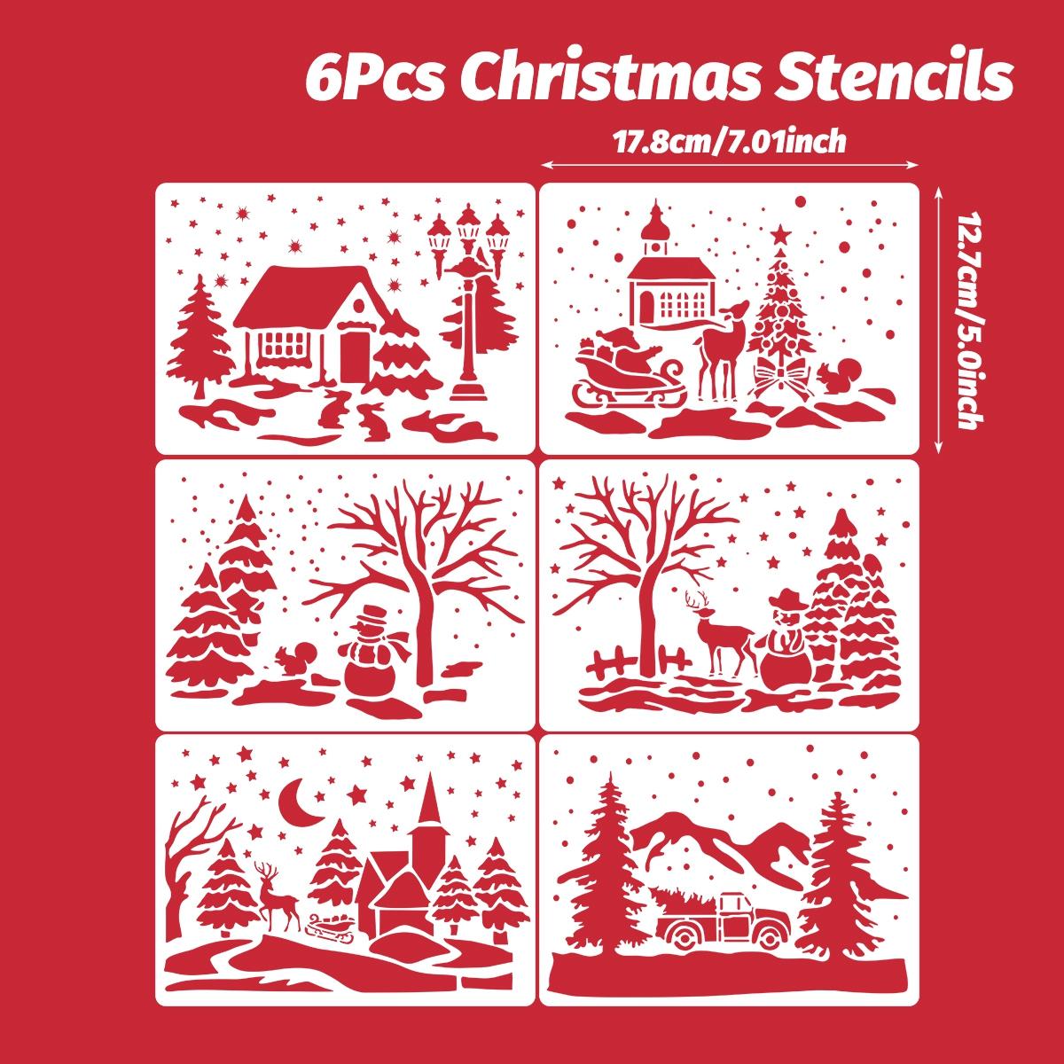 

Christmas Stencils Merry Christmas Decorations for Home 2025 Navidad Natal Xmas Wall Window DIY Stencils Ornament New Year 2026
