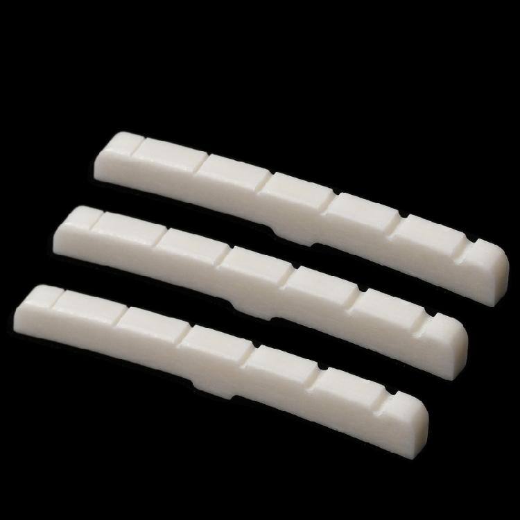 Pre-Slotted Guitar Nut Slotted Bone Nut Saddles for 6 String Electric Guitar