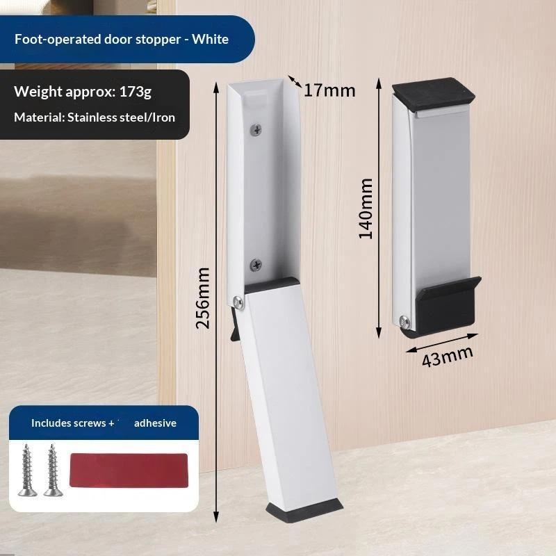 Heavy-Duty Metal Door Stopper Anti-Collision Windproof 1 Set Non-Slip Door Blocker for Home Office Hotel Use