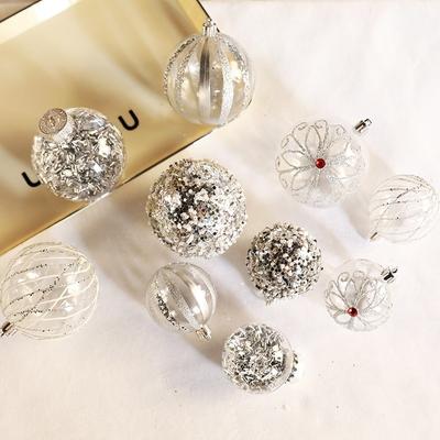 25 stuks 6 cm Glanzende Transparante Geschilderde Kerstballen - Onbreekbare Hangende Ballen, Kerstboom Huisfeest Decoraties