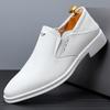 Casual Leather Shoes Men's Genuine Leather British Men's Shoes Versatile Trend New Men's Business Dress Leather Shoes Men