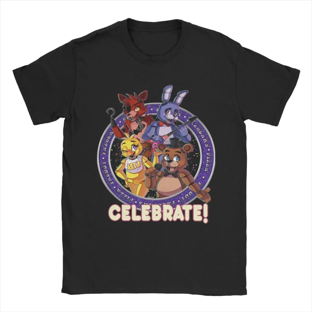 Heta Spel Topp Fem Nätter Hos Freddy Freddy Fazbears Pizzeria T-shirt Vintage Trendig Kortärmad Unisex