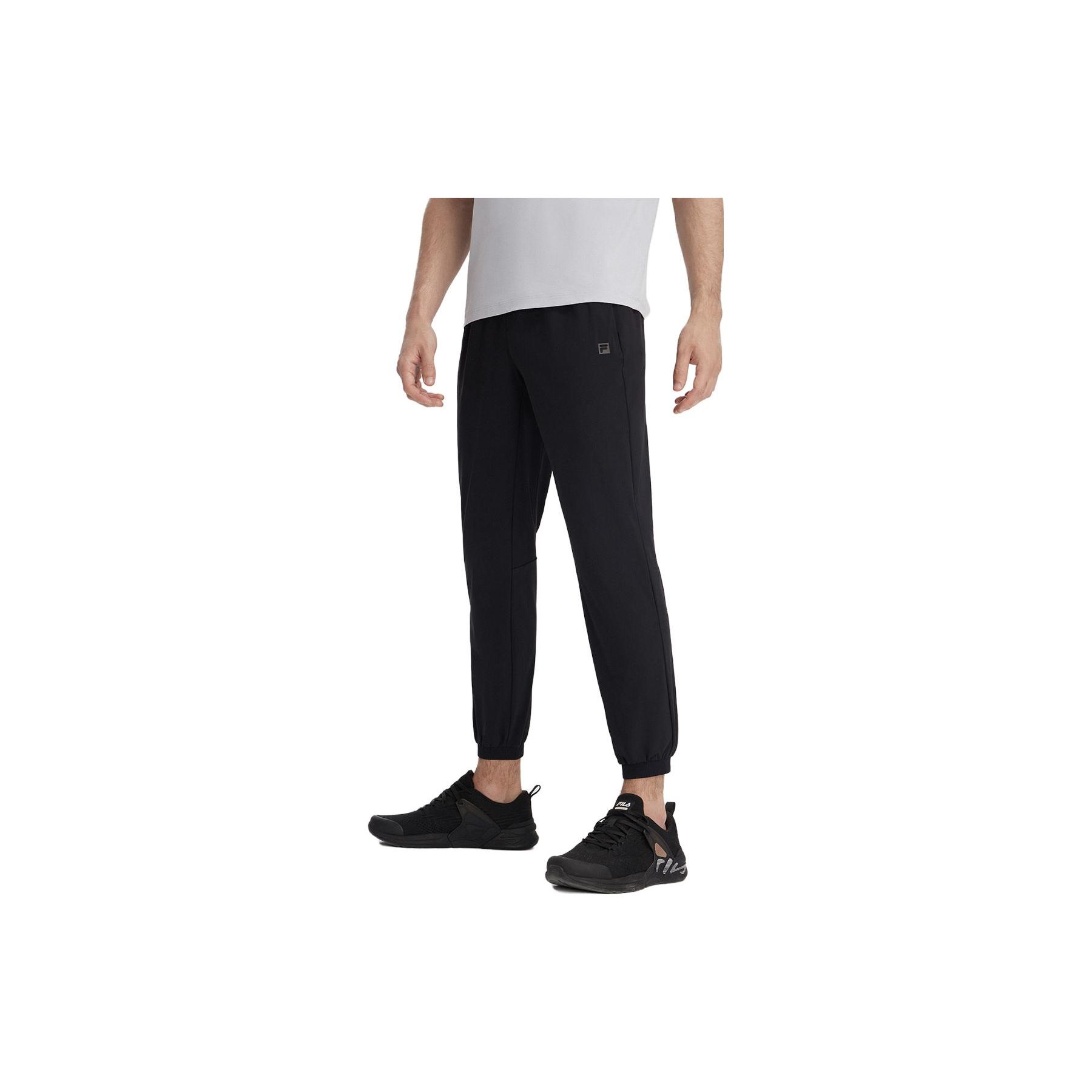 

FILA A.P. Series Solid Color Logo Jogger Pants Men Bottoms Deep-Black A11M321609A-BK L