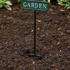 Garden Stake Sign with Bird Topper Sturdy Metal Decor High-Quality