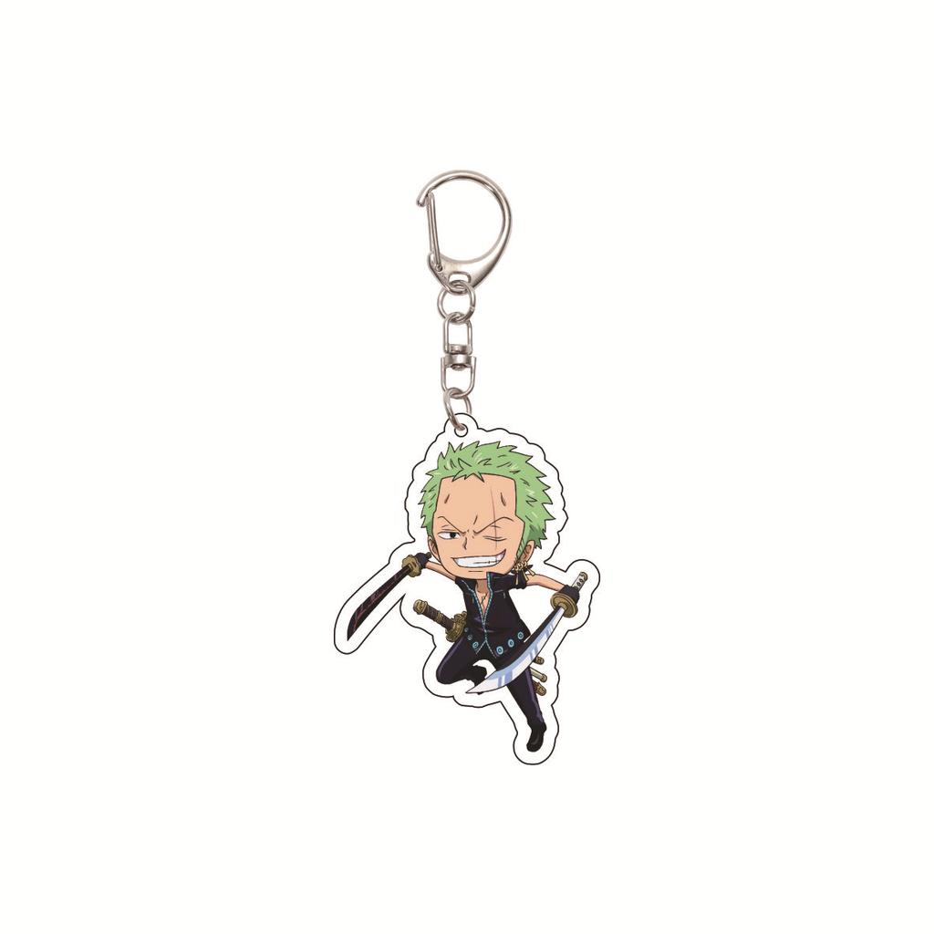 One Piece 5.5CM Acrylic Keychain, Anime Keychain, Luffy, Zoro Cartoon One Piece Bag Keychain