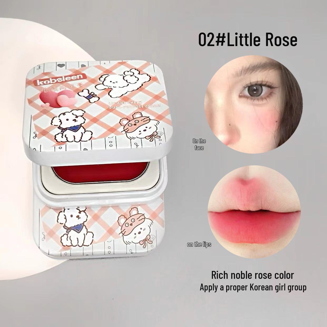 

Kobeleen Multi-Use Lip and Cheek Cream: Korean-Style Matte Blush & Lip Mud for a Girly Look