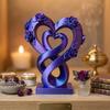 3D Printed Love Shaped Rose Sculpture Exquisite Flowers Heart Table Decoration Stable Base Romantic Desktop Ornaments for Wedding Party Table