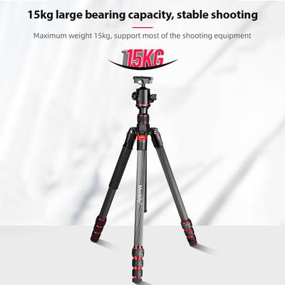 Manbily MC-284 68,1-calowy składany statyw do aparatu z głowicą kulową z włókna węglowego, obciążenie 15 kg / 33 funtów