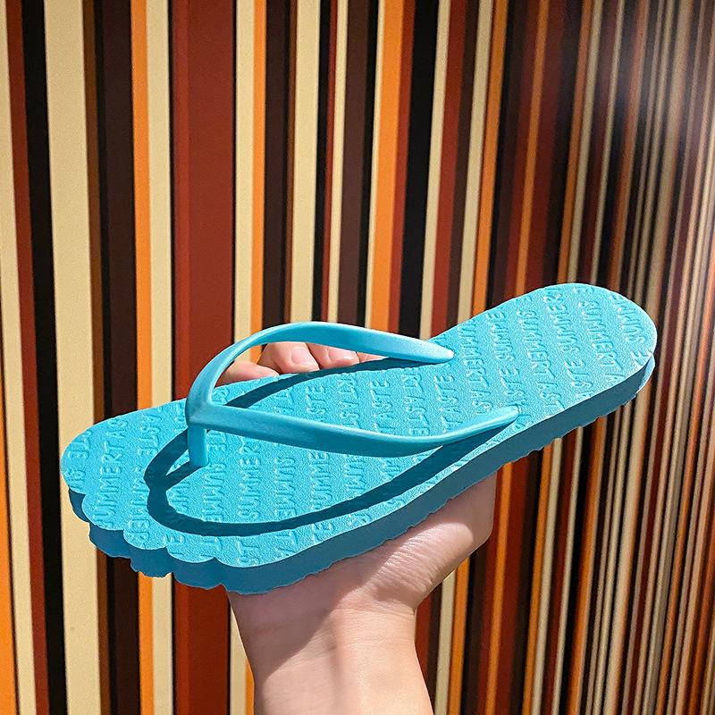 new colorful flip-flops bathing non-slip pinching feet summer travel couple portable cool slippers women's