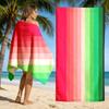 Colorful Stripe Beach Towel Unisex Absorbent Polyester for Beach Pool Camping Birthday Gift Summer Essential