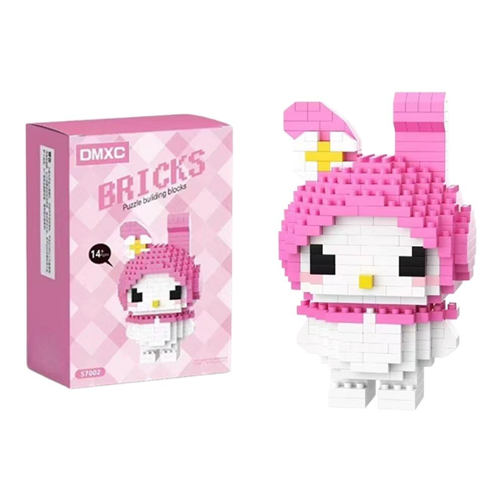 99 style Hello Kitty Building Blocks Cartoon Figures Kuromi Bricks My Melody Children's Assembly Toys Cinnamoroll Gift