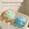 Four-Color Large Bath Sponge - Durable, Non-Dispersing, Super Soft Foaming Scrub Ball
