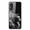 For Oppo Reno8 T 4G Case Luxury Tempered Glass Back Cover Hard Case For Reno8 T 4G 6.43" Capa Funda Animal Vividly Coque Wolf