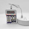 Lightweight Type C Charging Slot 4 Bay Charger Adapter Base for 1-4pcs AA /3A NiMH Batteries with High Efficiency