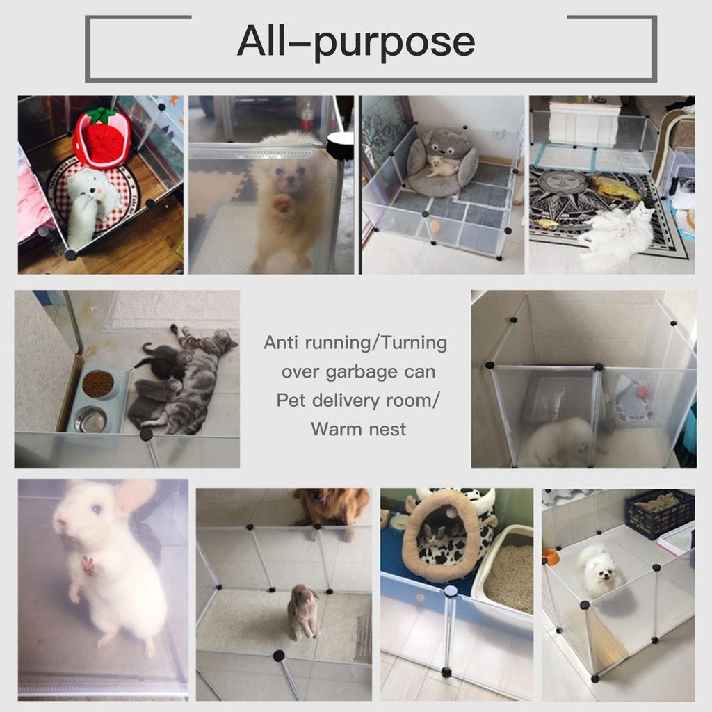 Pet Playpen Dog Exercise Pen Large Portable Dog Fence with Door 12 Panel for Small Dogs Cats Pets