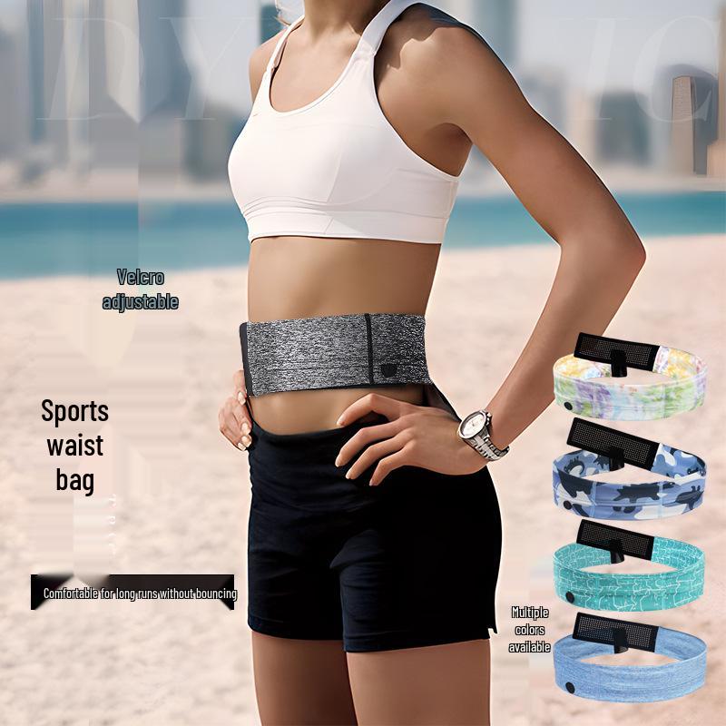 Adjustable Elastic Waist Pack with Water Bottle Holder and Phone Pocket