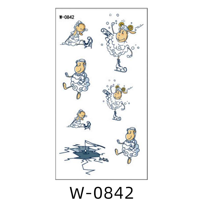 Cartoon Tattoo Sticker Waterdicht Regenboogkleur Persoonlijkheid Schattige Tattoo Sticker Kinderen Tijdelijke Tattoo