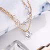 Fashion double layer heart-shaped crystal bracelet female engagement wedding bracelet