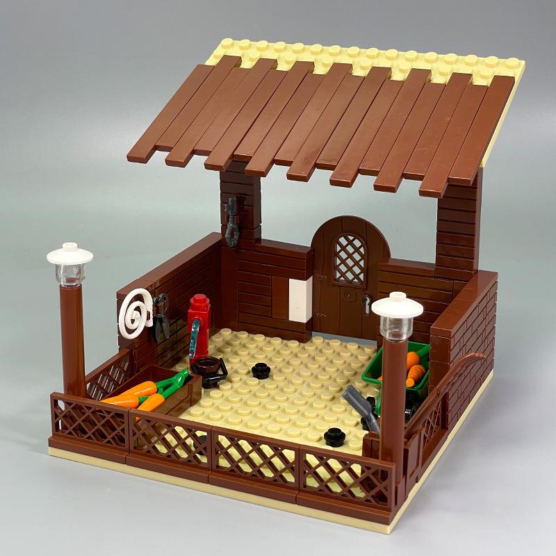 Animal Farm Building Blocks Set: Sheepfold, Cow Shed, Stable, Pigsty DIY Toy Assembly