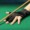 Offene Finger Billard Poolhandschuhe Verstellbarer Klettverschluss Polyester Snooker Poolhandschuhe Glatt Weich Tragbar Wiederverwendbar Amateurtraining