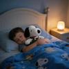 Snoopy Plush 25cm With Black Overalls, Tender And Soft