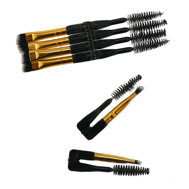 Folding Eyebrow Brush Eyeliner Brush Makeup Brushes Dual Ended Angled Brush Spoolie Brush 2 In 1 Lash Eyebrow Brush Makeup Tool