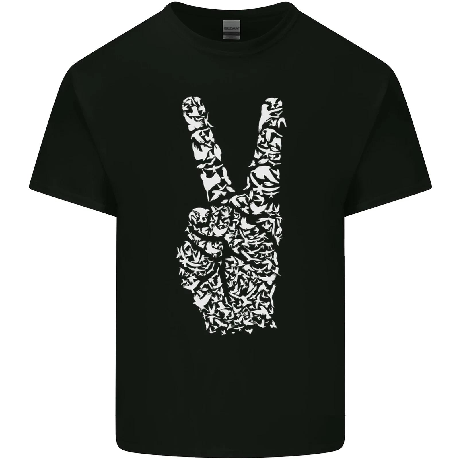 Peace Word Art Hippy Environment Kids T-Shirt Childrens 4XL
