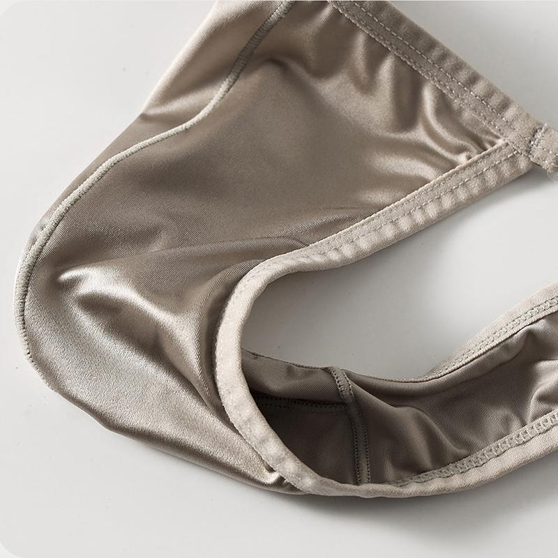 Men's Sexy Solid Color Bikini Erotic High-cut Thong Quick Dry Breathable Close Fitting Underwear