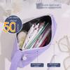 New Corduroy Pencil Case Multifunctional Large Capacity Pencil Pouch Solid Color Pen Storage Bag Student