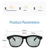 AI Smart Glasses HD Camera Sports Touch Call 3D Music Playback Real Time Translation Wireless Bluetooth Calling Smart Glasses with Translator Unisex