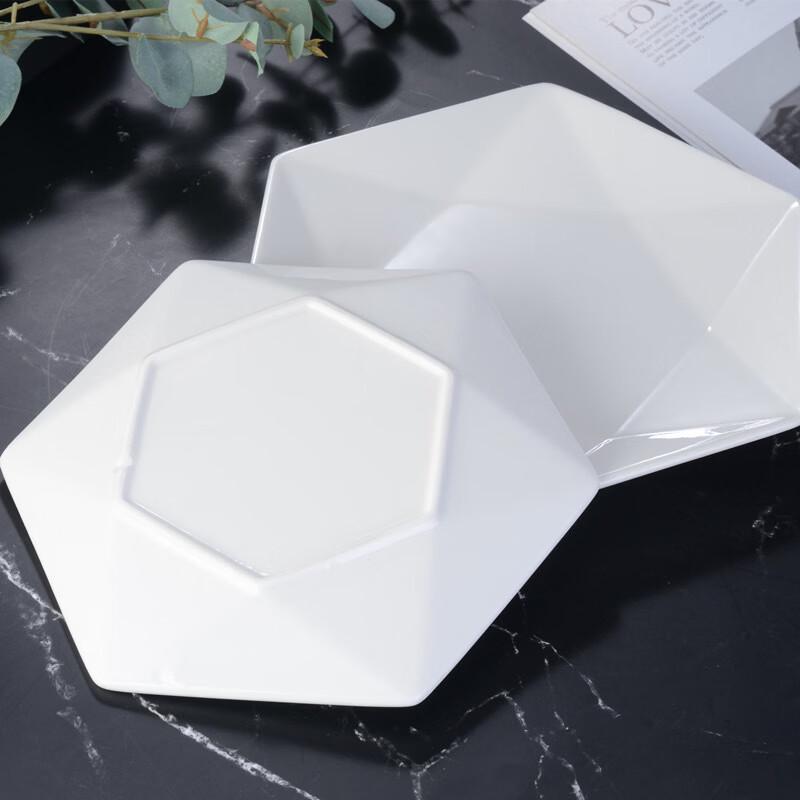 Zhi Shi 12-inch Hexagonal Ceramic Deep Dish