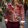 Western Vibes! Tribal Print Long Sleeve Button-Up Shirt, Casual Men's Wear