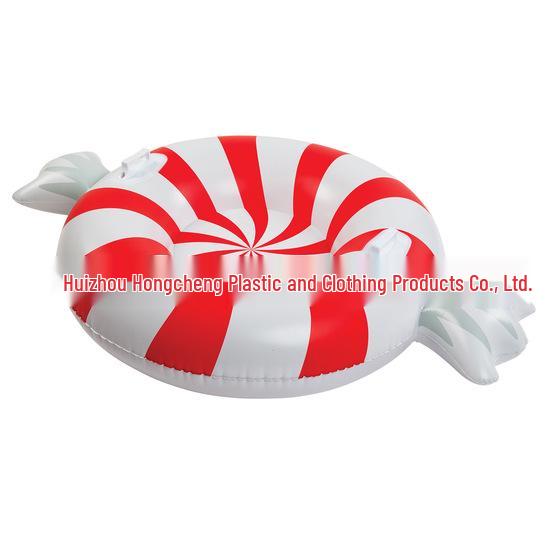 Inflatable Thickened Bear-Shaped Snow Tube with Handle for Adults