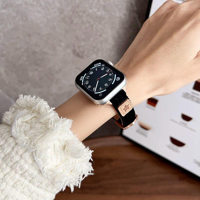 For Apple Watch Applewatchs10 Strap Bear Star Corduroy Iwatch98765Se Fine